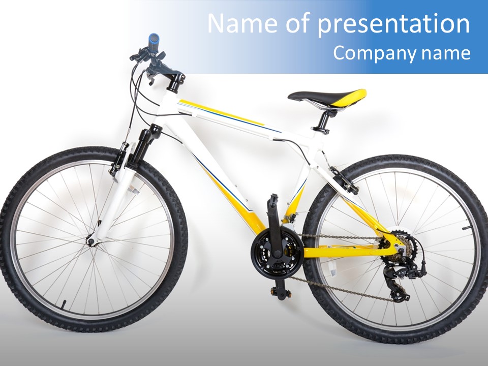 Bicycle Wheel Gear PowerPoint Template