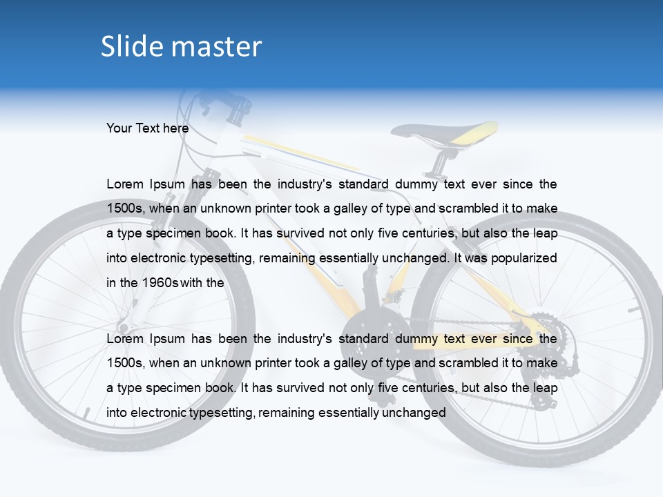 Bicycle Wheel Gear PowerPoint Template