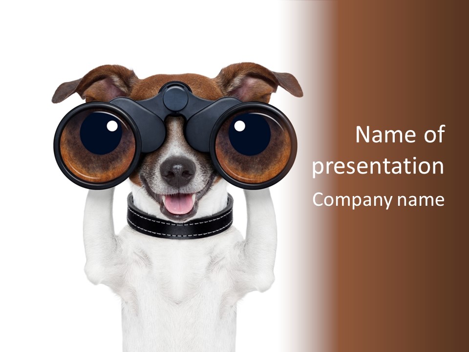 Binocular Joke Terrier PowerPoint Template