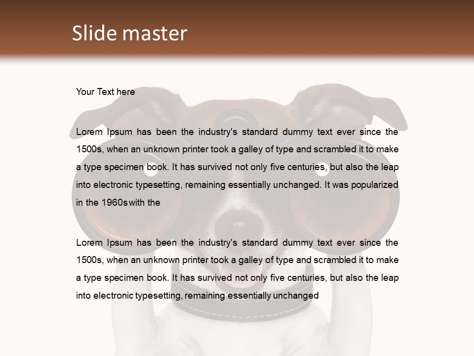 Binocular Joke Terrier PowerPoint Template