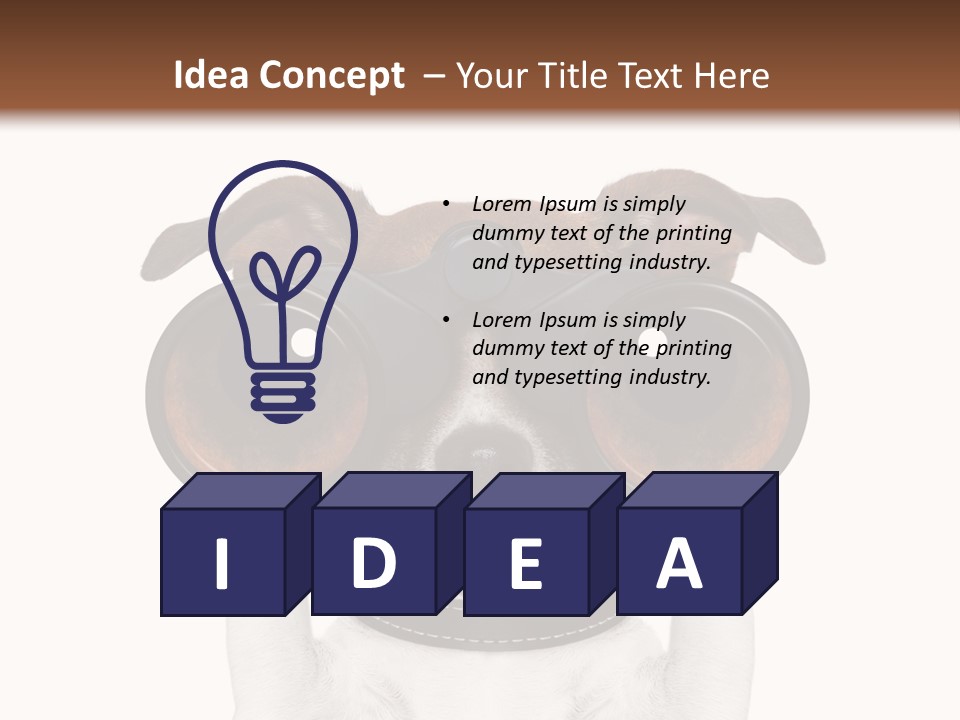 Binocular Joke Terrier PowerPoint Template