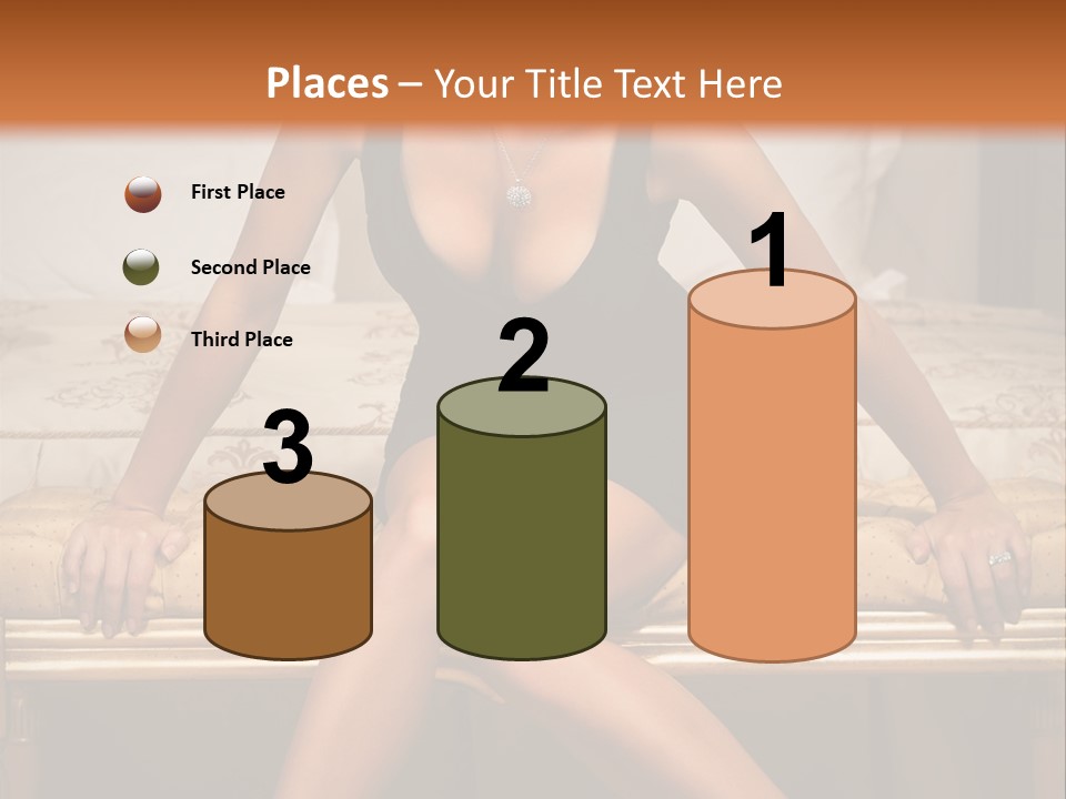 White Pretty Girl PowerPoint Template