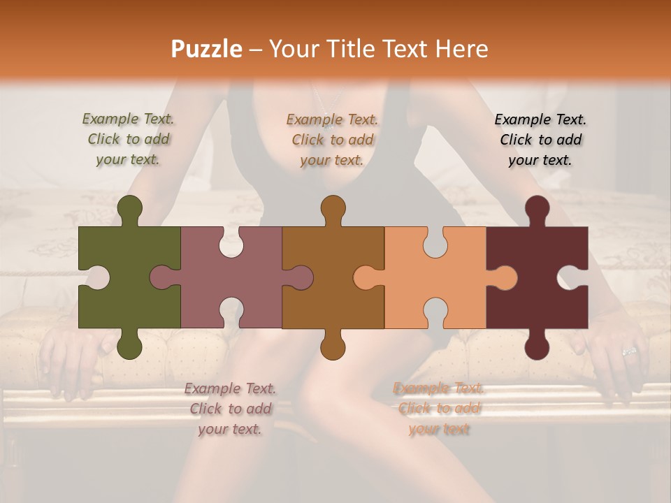 White Pretty Girl PowerPoint Template