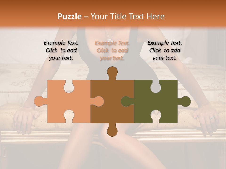 White Pretty Girl PowerPoint Template