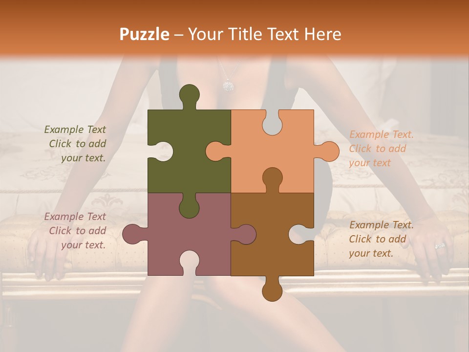 White Pretty Girl PowerPoint Template