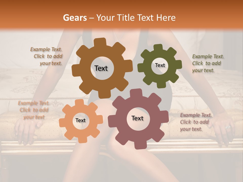 White Pretty Girl PowerPoint Template