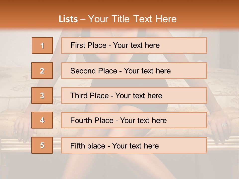 White Pretty Girl PowerPoint Template