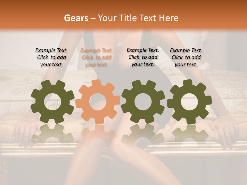 White Pretty Girl PowerPoint Template