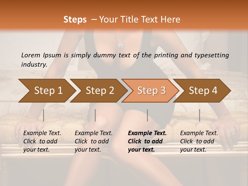 White Pretty Girl PowerPoint Template