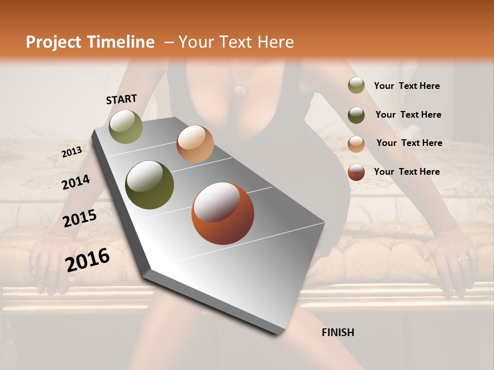 White Pretty Girl PowerPoint Template