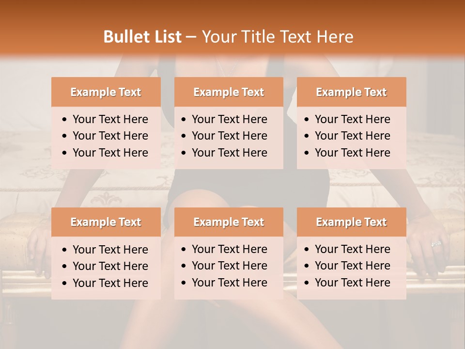 White Pretty Girl PowerPoint Template