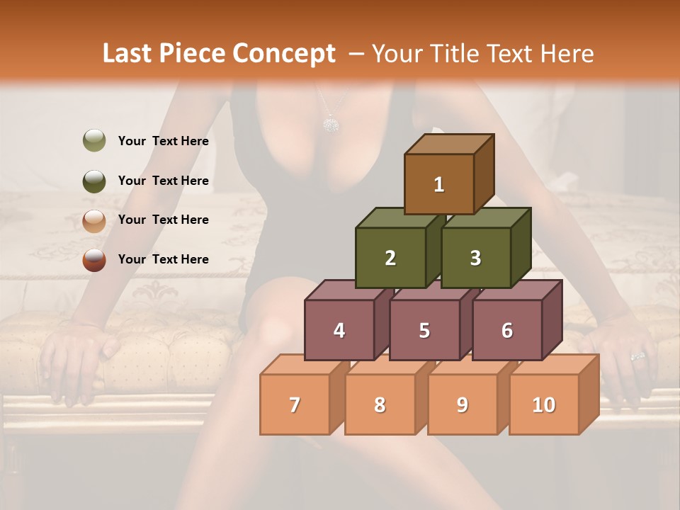 White Pretty Girl PowerPoint Template