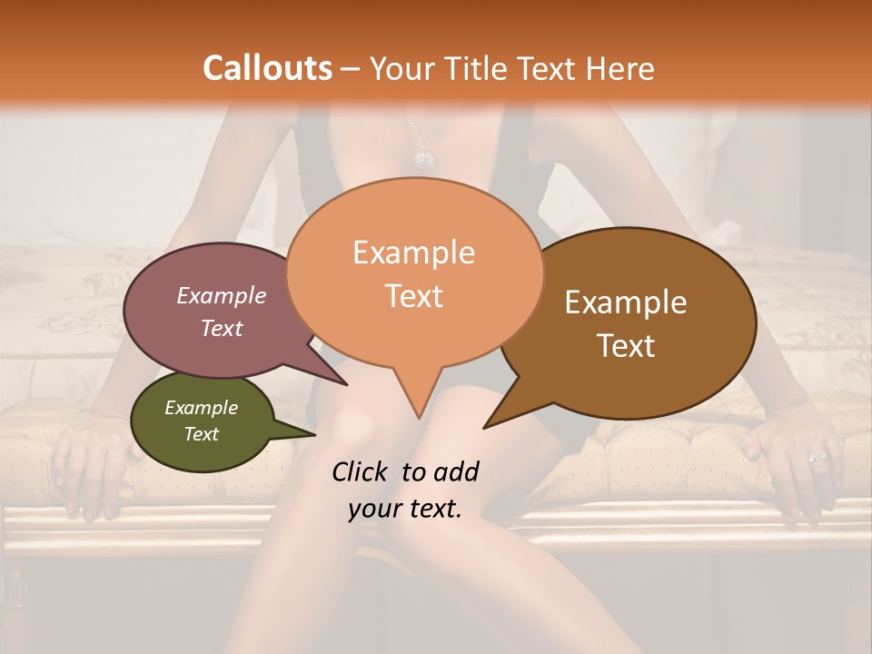 White Pretty Girl PowerPoint Template