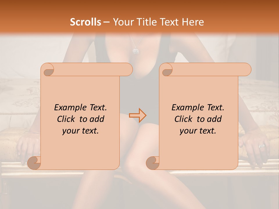White Pretty Girl PowerPoint Template