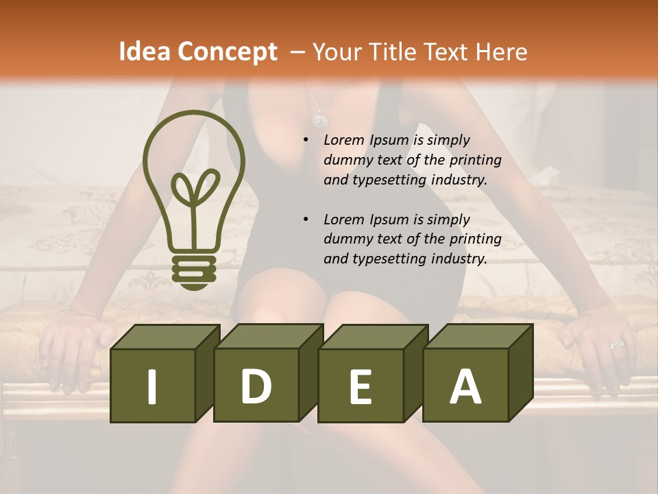 White Pretty Girl PowerPoint Template