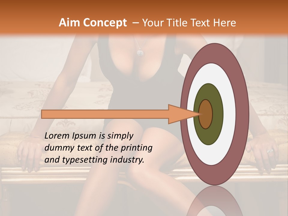 White Pretty Girl PowerPoint Template