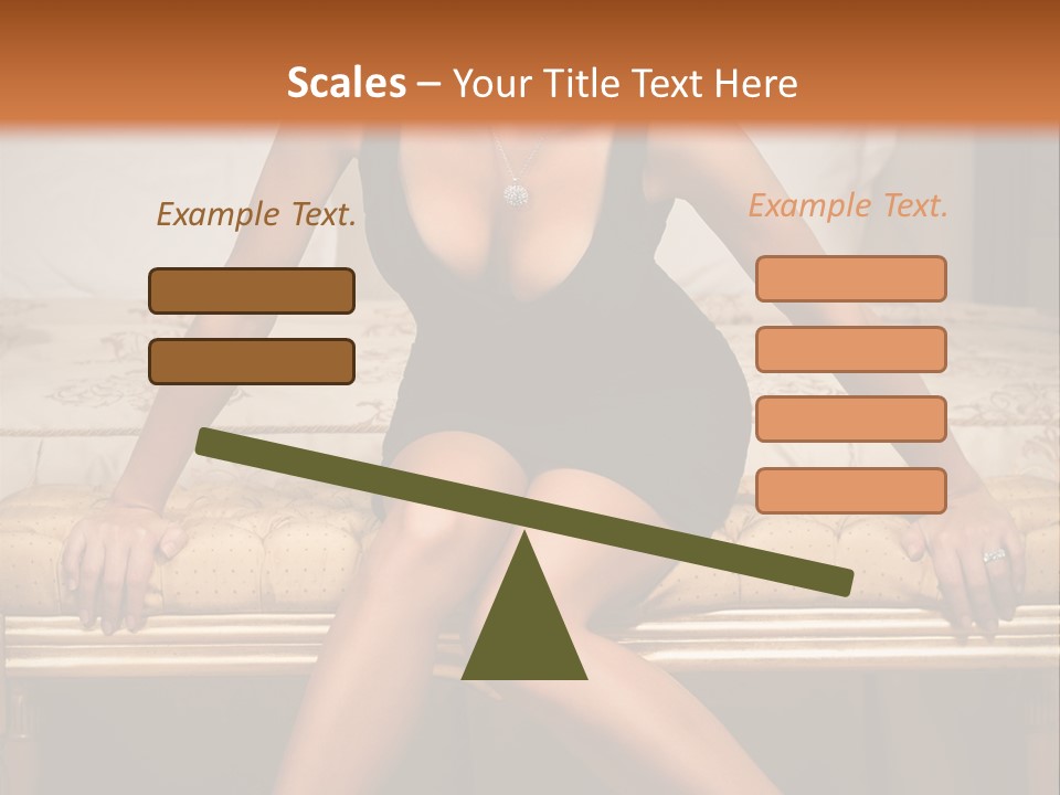 White Pretty Girl PowerPoint Template