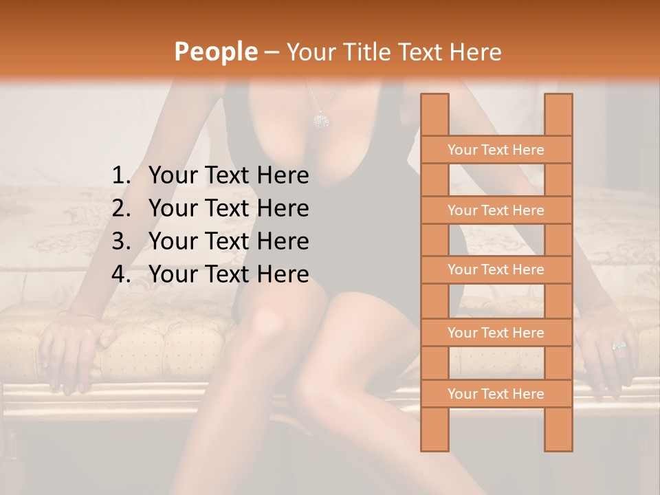 White Pretty Girl PowerPoint Template