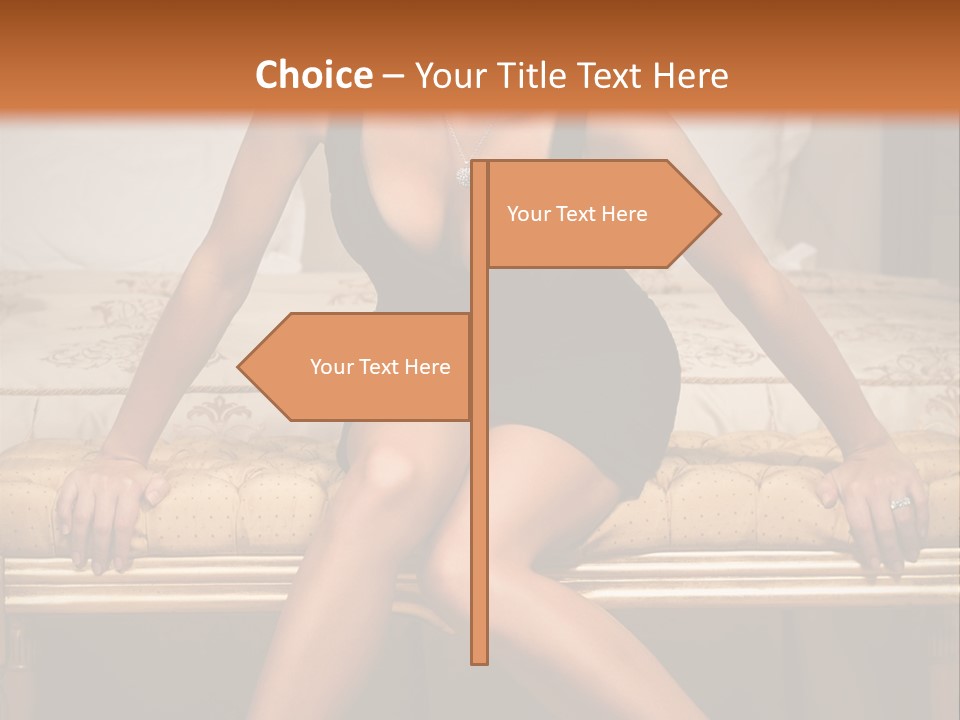 White Pretty Girl PowerPoint Template