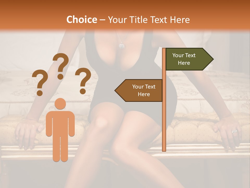 White Pretty Girl PowerPoint Template