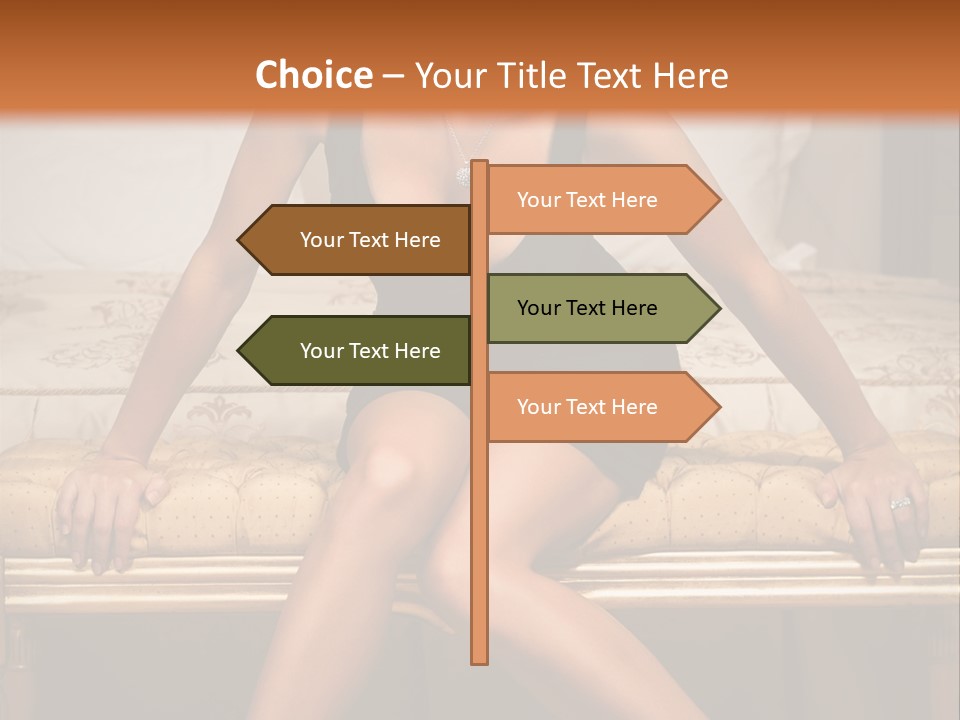 White Pretty Girl PowerPoint Template