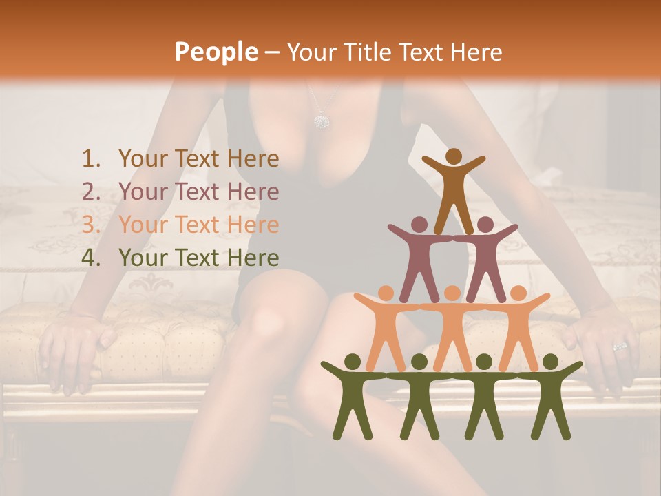 White Pretty Girl PowerPoint Template