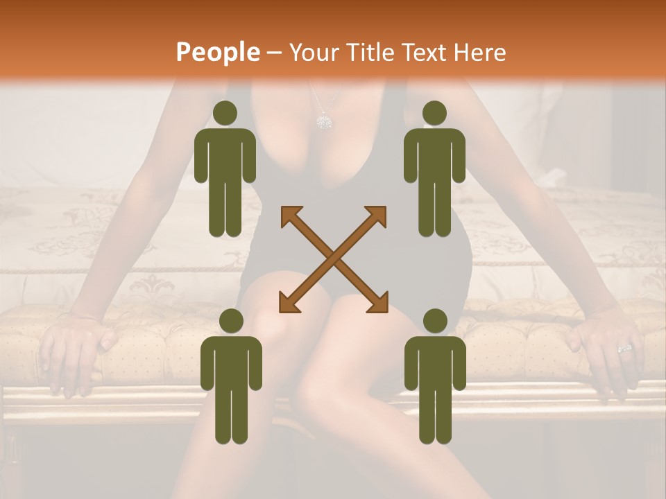 White Pretty Girl PowerPoint Template