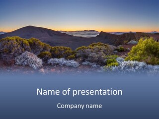 Cliff Vegetation Rampart PowerPoint Template