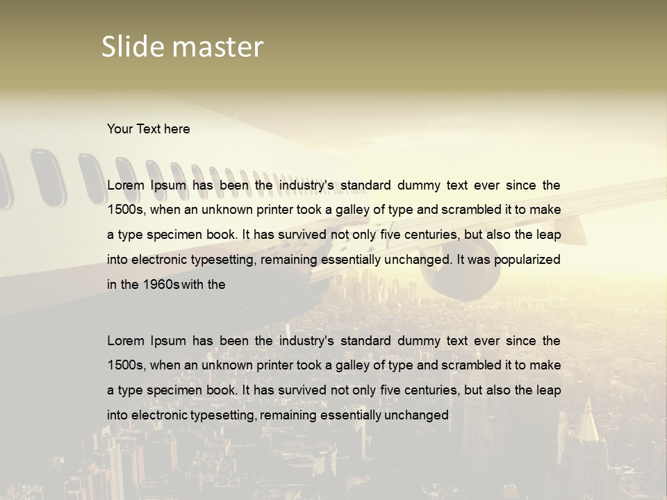 Cloud Boot Aeroplane PowerPoint Template