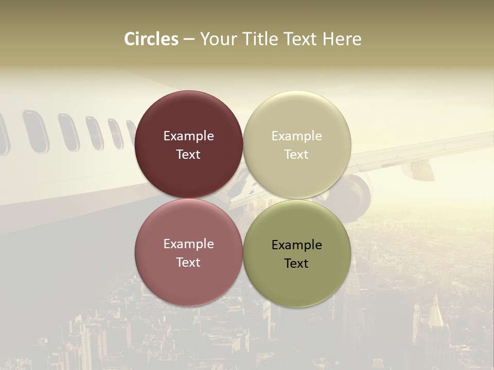 Cloud Boot Aeroplane PowerPoint Template