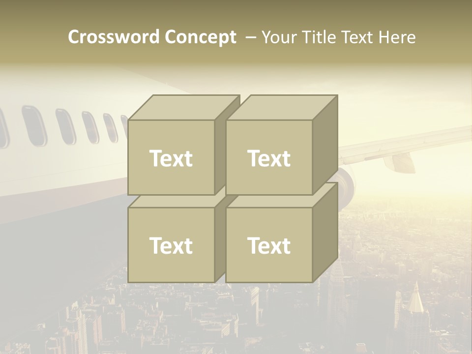 Cloud Boot Aeroplane PowerPoint Template