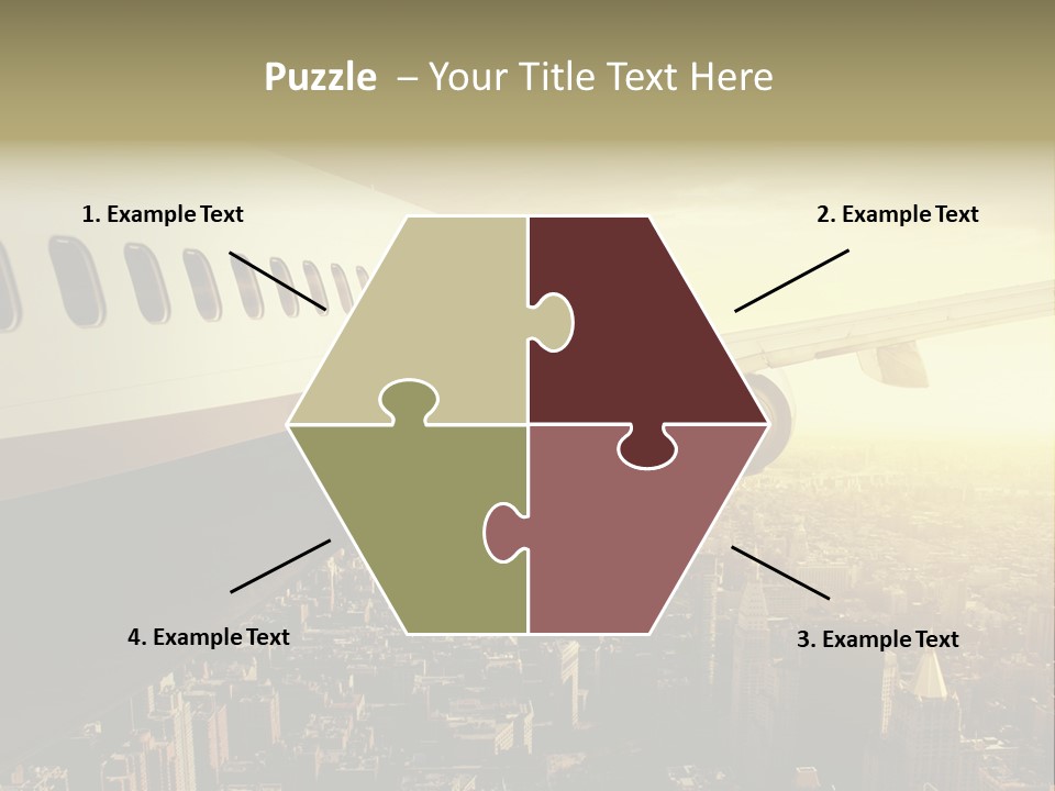 Cloud Boot Aeroplane PowerPoint Template