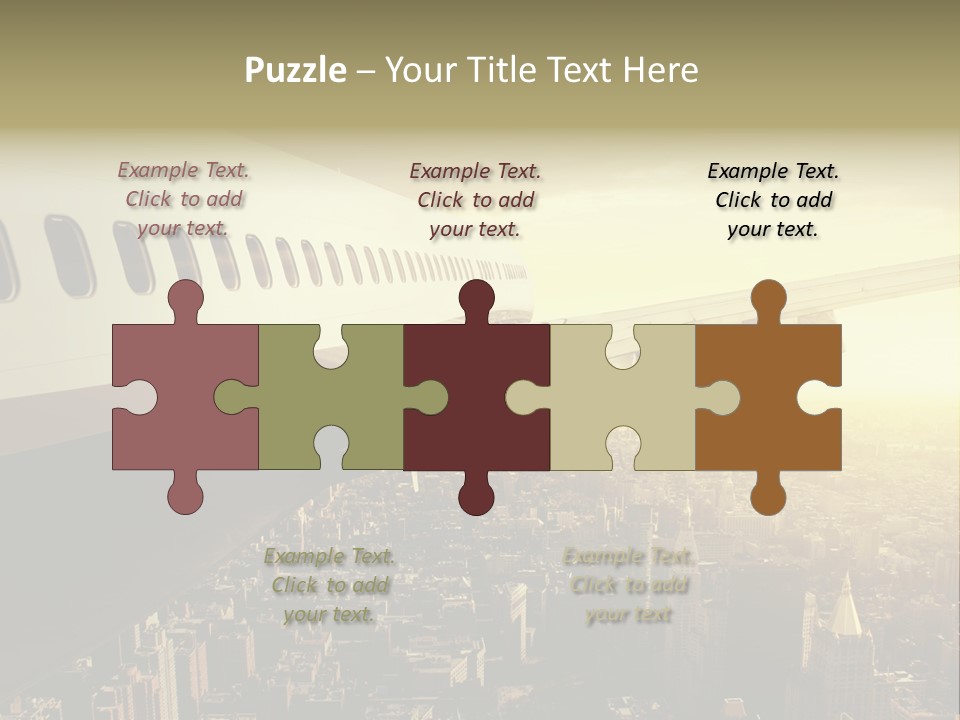 Cloud Boot Aeroplane PowerPoint Template