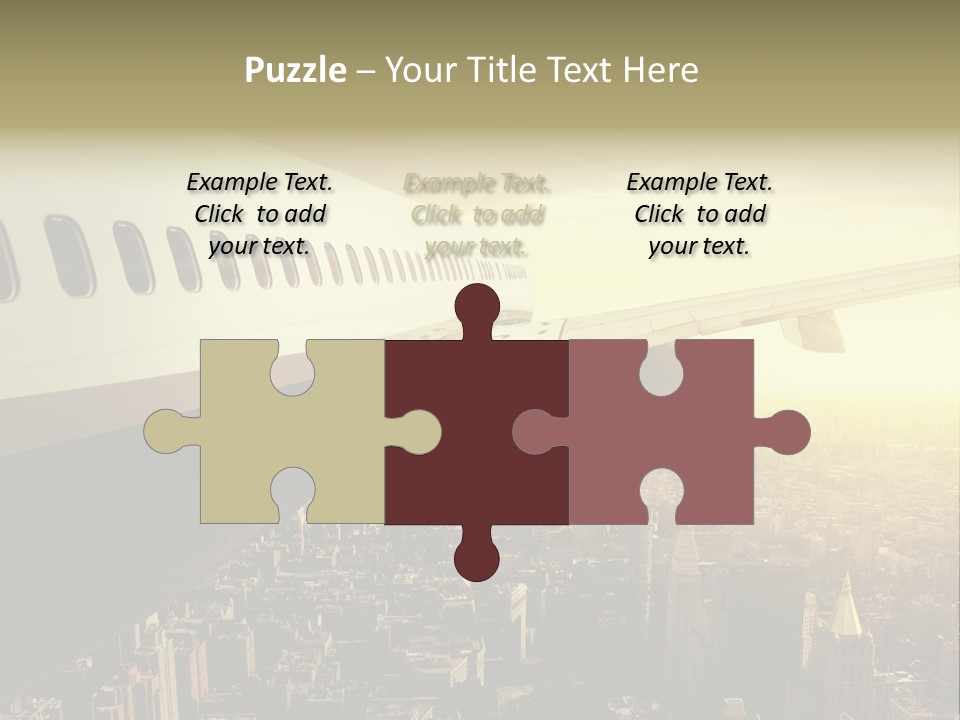 Cloud Boot Aeroplane PowerPoint Template