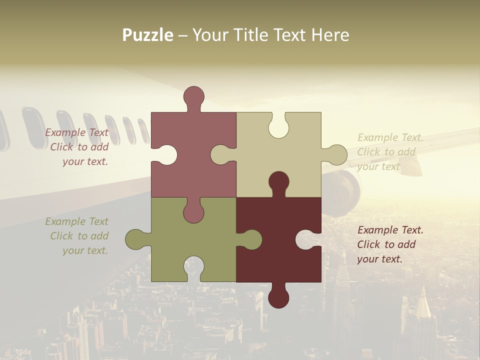 Cloud Boot Aeroplane PowerPoint Template