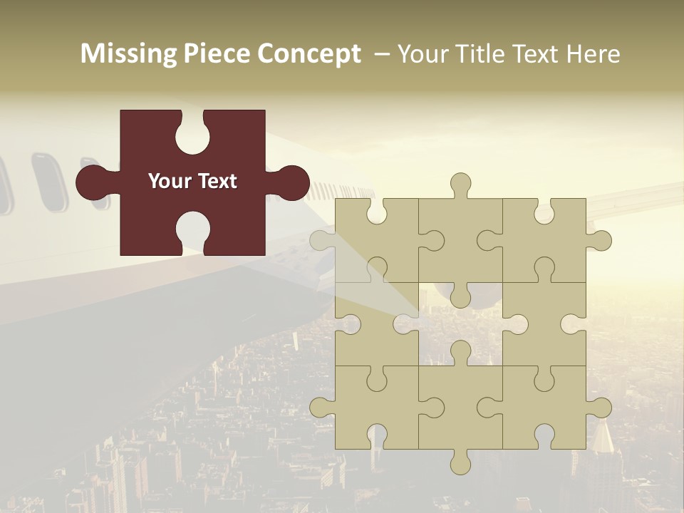 Cloud Boot Aeroplane PowerPoint Template