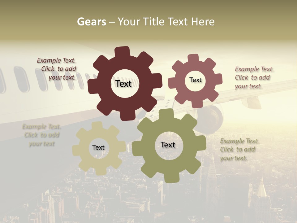 Cloud Boot Aeroplane PowerPoint Template