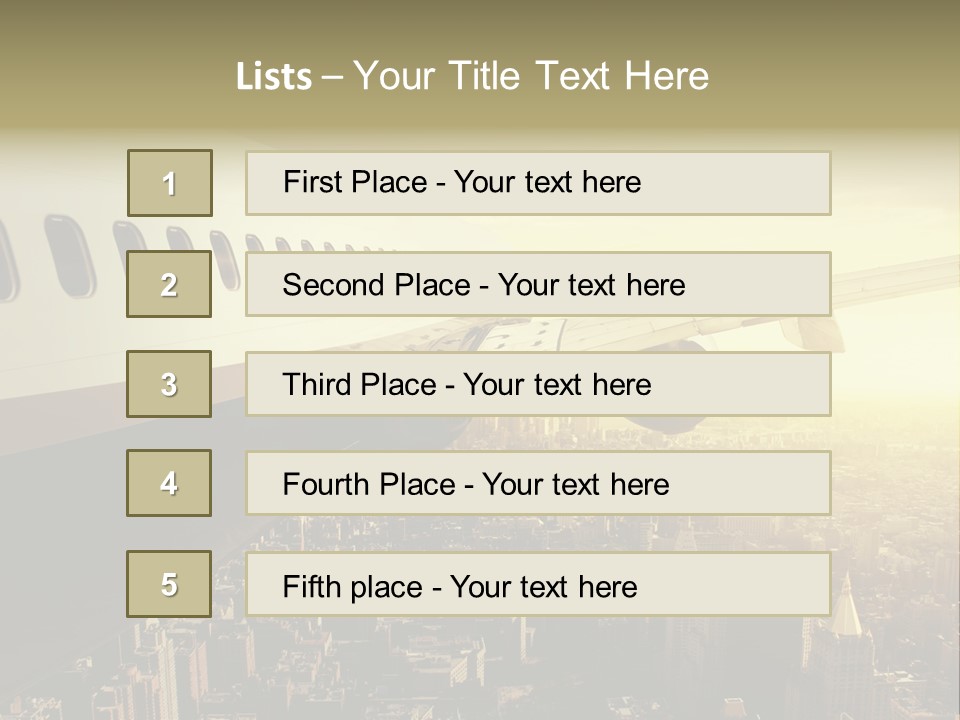 Cloud Boot Aeroplane PowerPoint Template