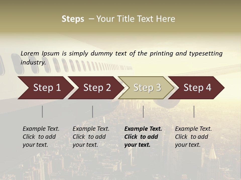 Cloud Boot Aeroplane PowerPoint Template
