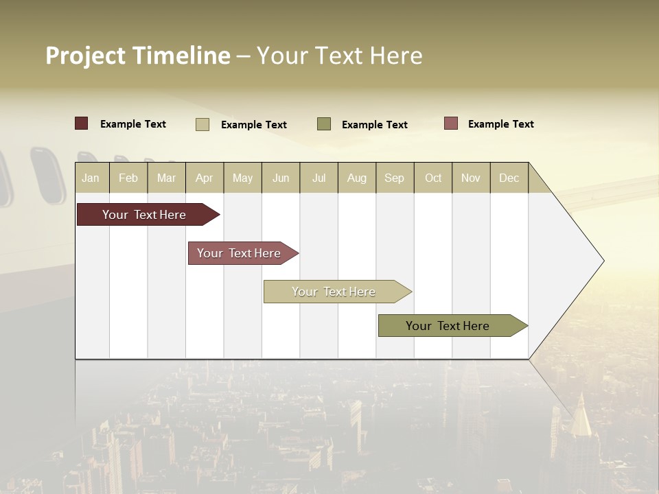 Cloud Boot Aeroplane PowerPoint Template