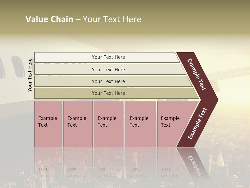 Cloud Boot Aeroplane PowerPoint Template