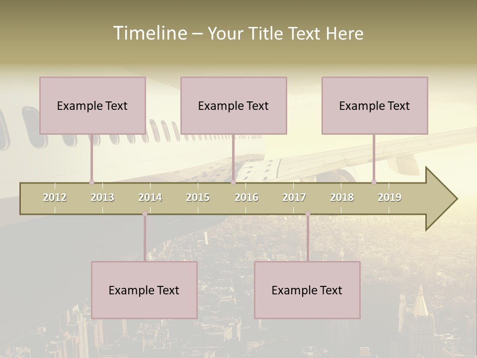 Cloud Boot Aeroplane PowerPoint Template