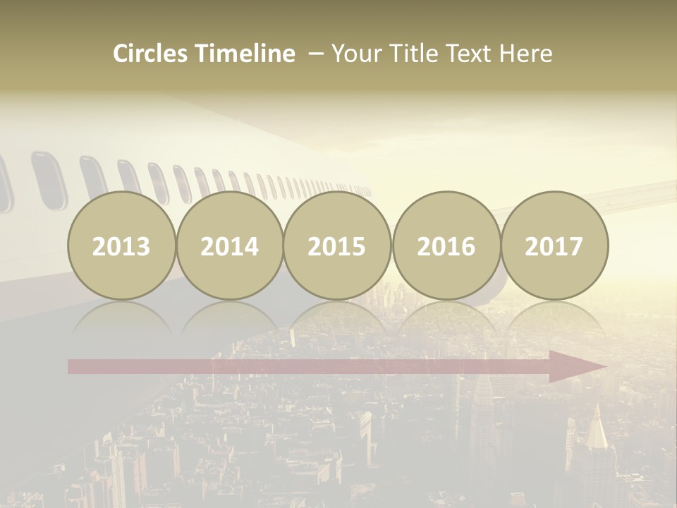 Cloud Boot Aeroplane PowerPoint Template