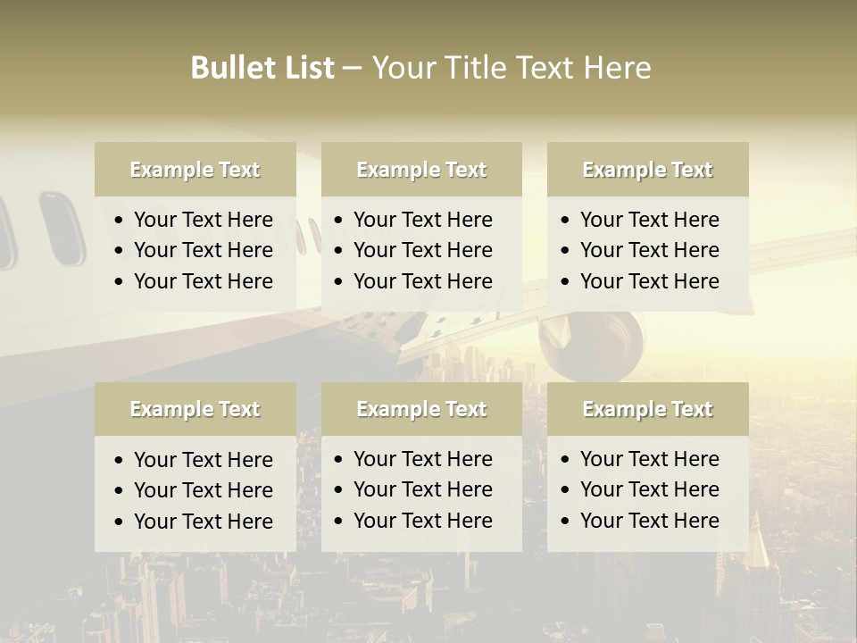 Cloud Boot Aeroplane PowerPoint Template
