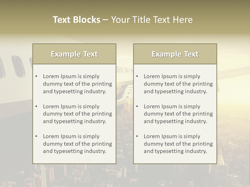 Cloud Boot Aeroplane PowerPoint Template