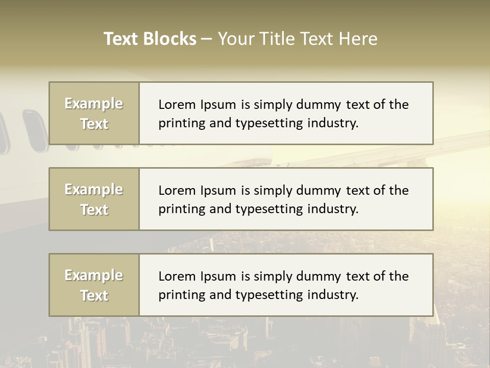 Cloud Boot Aeroplane PowerPoint Template