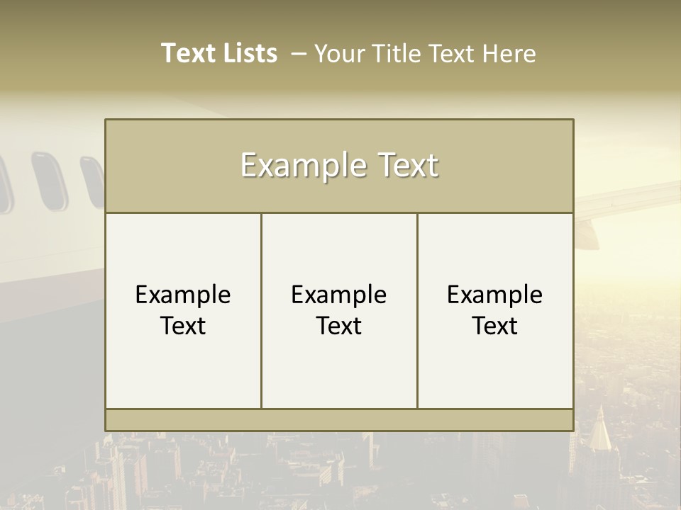 Cloud Boot Aeroplane PowerPoint Template