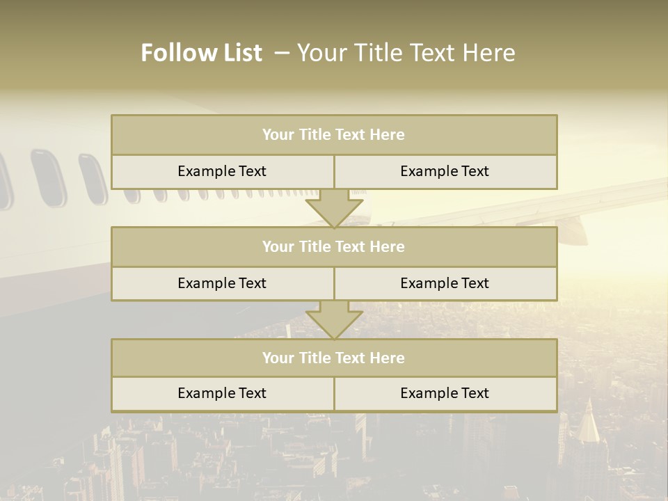 Cloud Boot Aeroplane PowerPoint Template