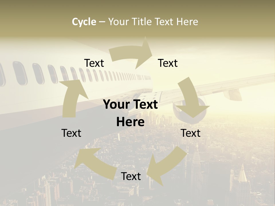 Cloud Boot Aeroplane PowerPoint Template