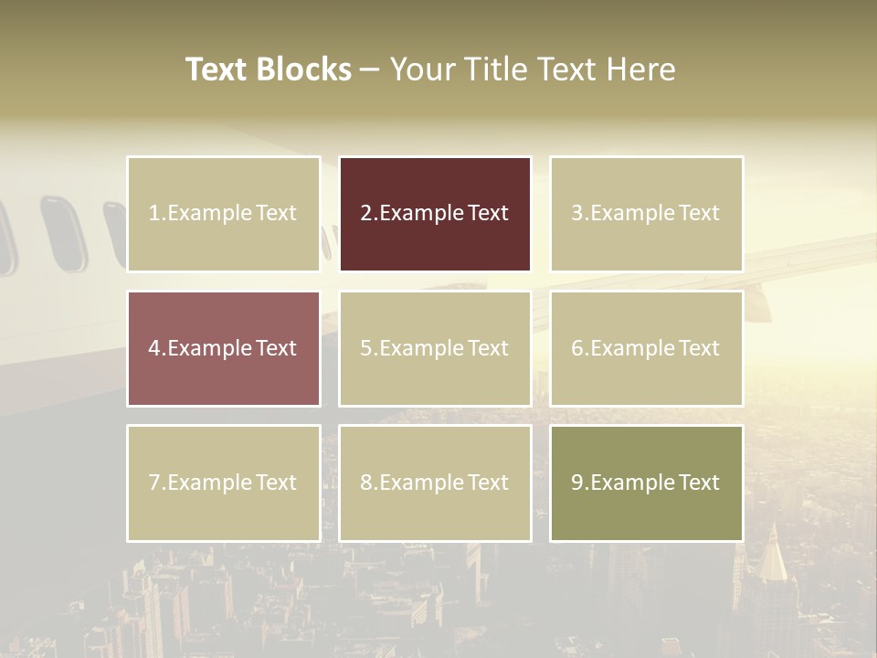 Cloud Boot Aeroplane PowerPoint Template